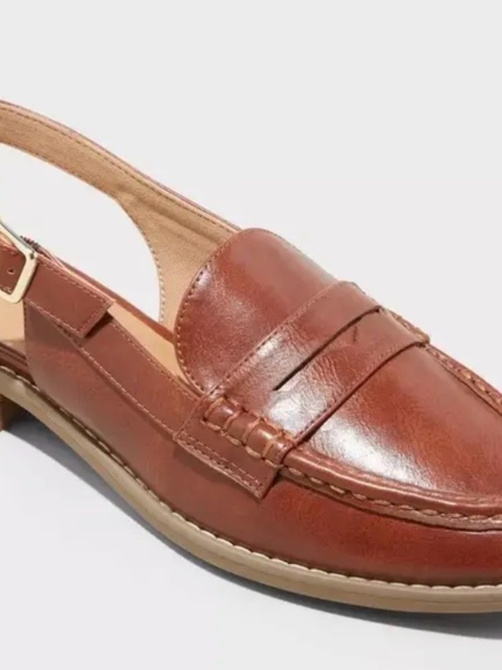 Woman’s Brown Leather Slingback Loafer